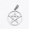 304 Stainless Steel Pendants STAS-H355-03-3