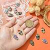 Alloy Enamel Pendants ENAM-CJ0001-37-4