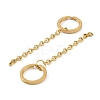 Ion Plating(IP) 304 Stainless Steel Split Key Ring Clasps STAS-L226-009A-G-2