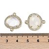 Natural Quartz Crystal Faceted Oval Links G-B126-01G-08-3