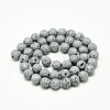 Electroplate Natural Lava Rock Beads Strands G-T058-03I-4MM-2