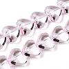 Transparency Glass Beads Strands GLAA-T023-13F-1
