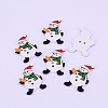 2-Hole Printed Wooden Buttons WOOD-WH0104-09-2