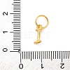 925 Sterling Silver Letter Charms with Jump Rings STER-R008-01G-I-3