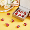 12Pcs 12 Style Coccinella Septempunctata Enamel Pins with Rhinestone JEWB-WH0023-46G-4