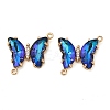 Brass Pave Faceted Glass Connector Charms FIND-Z020-04D-1