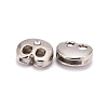 Letter Slider Beads for Watch Band Bracelet Making ALRI-O012-B-NR-2