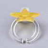 (Jewelry Parties Factory Sale)Transparent Acrylic Cuff Rings RJEW-S047-003-3