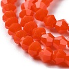 Opaque Solid Color Imitation Jade Glass Beads Strands EGLA-A039-P4mm-D03-3