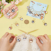 Alloy Enamel Cat Head Pendant Stitch Markers HJEW-AB00235-3
