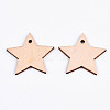 Undyed Natural Wooden Pendants WOOD-S058-025-2