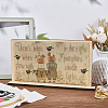 Wood Earring Display Card Holders ODIS-WH0072-01-5