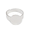 48Pcs 4 Style Adjustable Brass Pad Ring Base Findings KK-FH0004-56-2