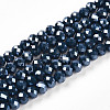 Electroplate Glass Beads Strands EGLA-A044-P4mm-A16-1