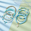 8Pcs 8 Style Natural Malaysia Jade & Pearl & Synthetic Hematite Beaded Stretch Bracelets Set BJEW-JB09733-2