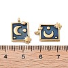 304 Stainless Steel Enamel Pendants STAS-Z121-41G-2