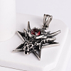 Retro 316 Surgical Stainless Steel Resin Rhinestone Star with Dragon Skull Gothic pendants STAS-E096-54AS-2