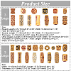  6 Bags 2 Style Plastic Imitation Wood Dreadlocks Beads Hair Decoration OHAR-NB0001-29-2