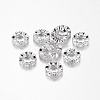 Brass Cubic Zirconia European Beads ZIRC-F001-109P-1