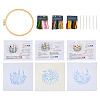 DIY Flower Pattern Embroidery Beginner Kits DIY-TAC0020-38-2