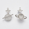 Brass Micro Pave Cubic Zirconia Pendants KK-T050-42P-NF-3