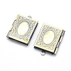 Brass Locket Pendants KK-P141-55-NR-1