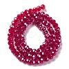 Baking Electroplate Glass Beads Strands DGLA-A039-J10mm-B02-2