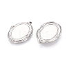 304 Stainless Steel Pendant Cabochon Settings STAS-T067-17P-2
