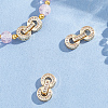 6 Sets Brass Pave Clear Cubic Zirconia Fold Over Clasps KK-BBC0021-36-7