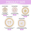 15Pcs 5 Styles 1-Hole Alloy Enamel Shank Buttons BUTT-TA0001-47A-4
