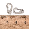304 Stainless Steel Push Gate Snap Keychain Clasp Findings SA-CBABDB1-01P-3