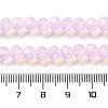 Baking Paint Transparent Glass Beads Strands LS-DGLA-A034-J6MM-D09-4