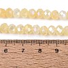 Electroplate Crackle Imitation Jade Glass Beads Strands LS-EGLA-Q131-02B-08-4