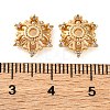 Brass Micro Pave Clear Cubic Zirconia Bead Caps KK-K378-47A-G-2