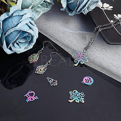 201 Stainless Steel Pendants STAS-AR0001-02-1