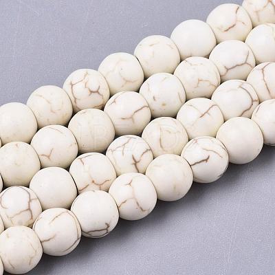 Synthetic Magnesite Beads Strands TURQ-S192-6mm-1-1