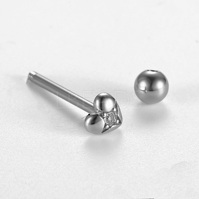 316L Surgical Stainless Steel Micro Pave Clear Cubic Zirconia Tongue Rings FS-WG6EDE0-01-1