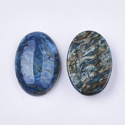 Natural Netstone Cabochons G-S349-25B-10-1