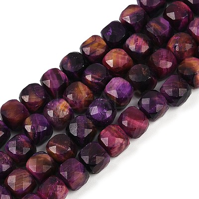 Natural Tiger Eye Dyed Beads Strands G-H028-A01-07A-1