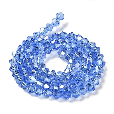 Transparent Electroplate Glass Beads Strands EGLA-A039-T3mm-B07-1