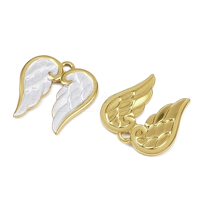 304 Stainless Steel Enamel Pendants STAS-L290-06G-1