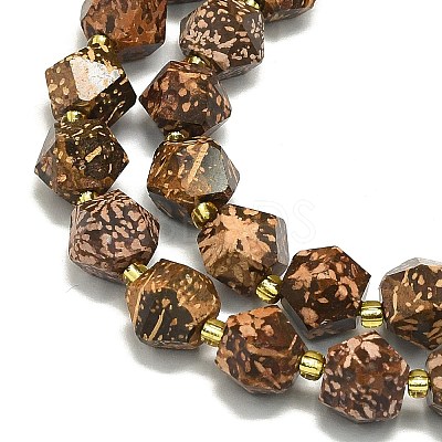Natural Starburst Jasper Beads Strands G-I376-A60-01-1