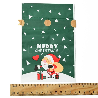 18Pcs 9 Styles Christmas Theme Plastic Packing Pouches Drawstring Bags ABAG-FS0001-04-1