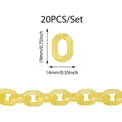 20Pcs Transparent Acrylic Quick Link Connectors OACR-TADJ0001-03K-1