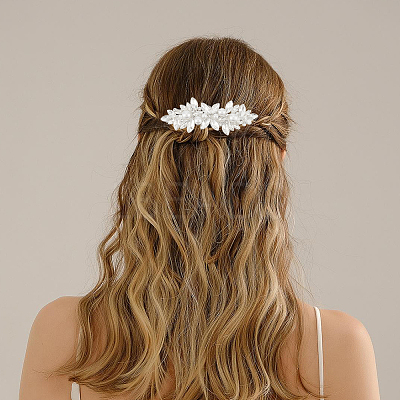 2Pcs Alloy with Glass Rhinestone Hair Barrettes OHAR-BBC0001-01-1