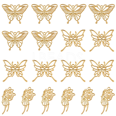 20Pcs 3 Styles Zinc Alloy Open Back Bezel Pendants FIND-SP0005-70-1