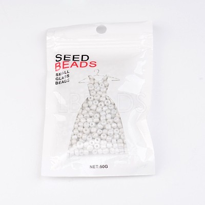 6/0 Opaque Colors Lustered Round Glass Seed Beads X-SEED-A012-4mm-121-1