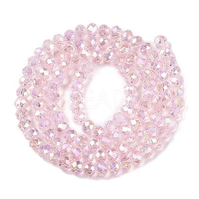Electroplate Glass Beads Strands EGLA-A044-T4mm-B10-1