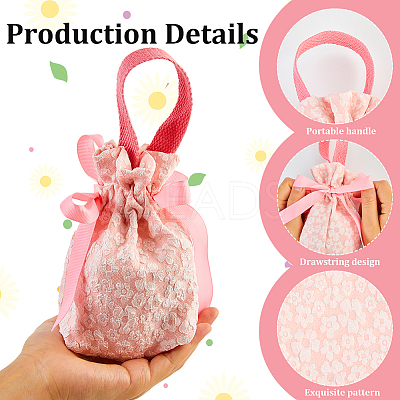 Flower Printed Cloth Drawstring Storage Bags ABAG-WH20010-20B-02-1