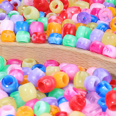 320Pcs 16 Colors Acrylic European Beads MACR-PA0001-75-1